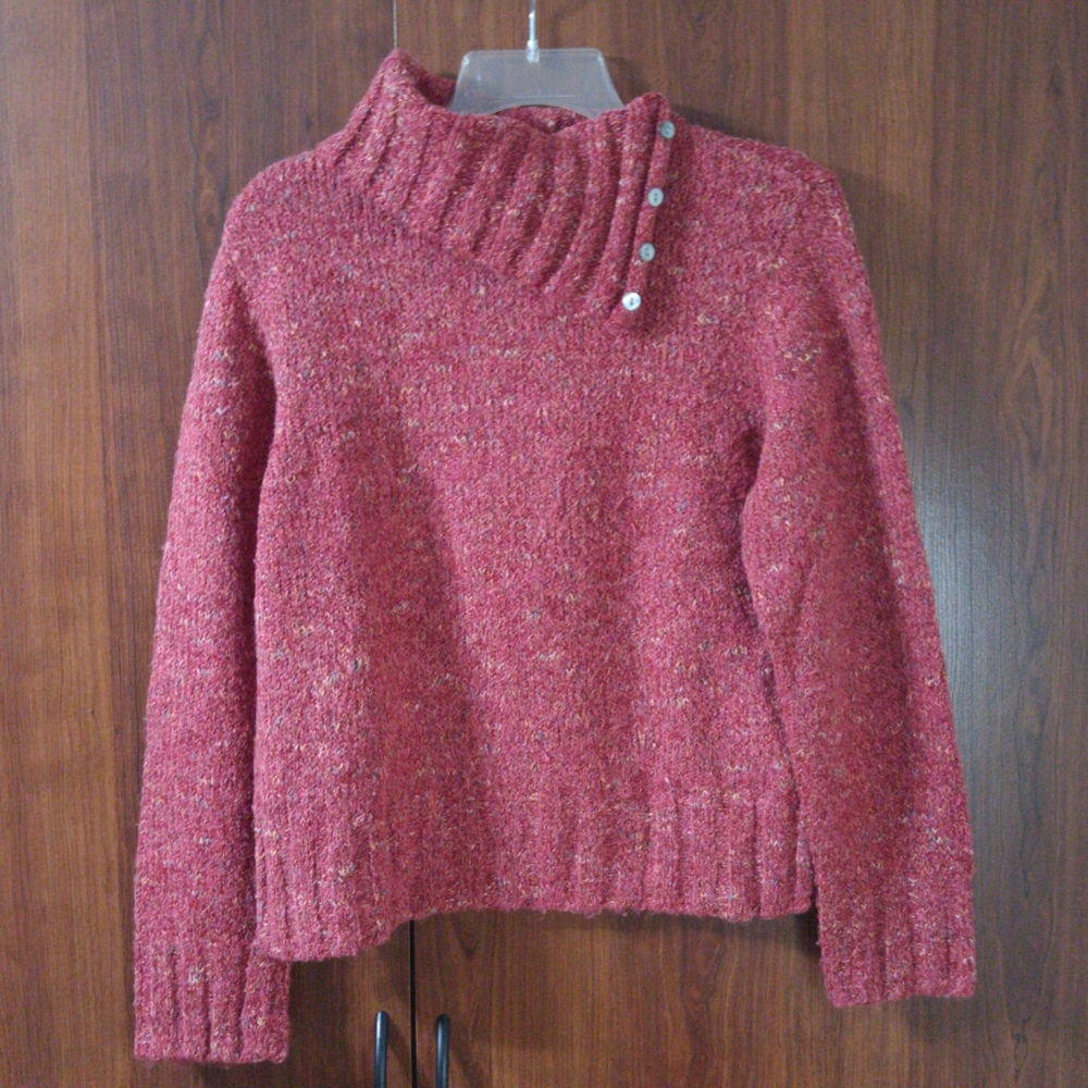 Charter Club Red Wool Blend Sweater Sz M Petite
